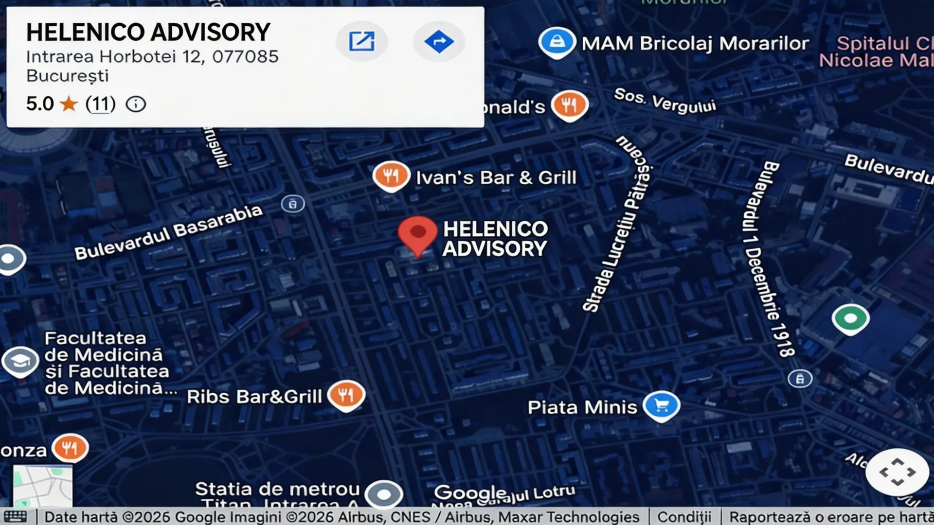 Locația Helenico Advisory pe Google Maps